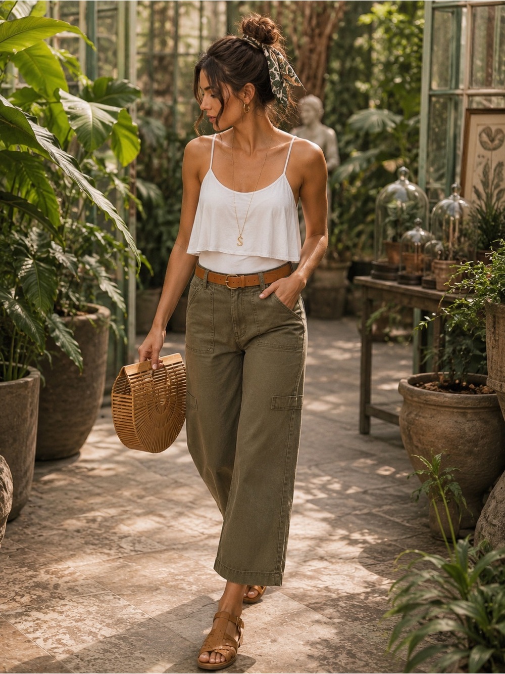 ON Vintage Double Layer Swing Tank | White Layered Cami | Boho Y2K Minimalist